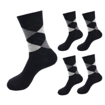 데녹스 남성용 클래식 아가일 정장 양말 5켤레