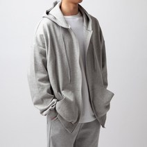 남녀공용 오버핏 무지 후드 집업 MR701