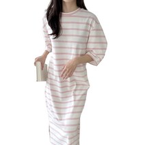 우아글로벌 여성 루즈핏 봄 여름 가을 빅사이즈 롱 원피스2