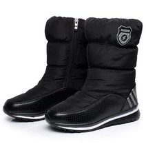 스키화 보드화 스키부츠 2022 Winter Women Snow Boots Waterproof Non-slip Plush Warm Fur Ski Female Ca, 01 Black_01 36
