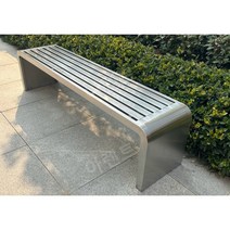 온열벤치 원두막 3인 야외 나무 벤치 버스정류장 의자, 스테인레스 150cm x 40cm x 45cm