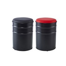 술집 식당 주점 수납가능 뚜껑여는 원통 의자 웨이팅, 블랙