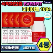 식약처인증 EVERFIT 가르시니아 다이어트1004 지방합성억제 허리둘레감소 체중조절4통