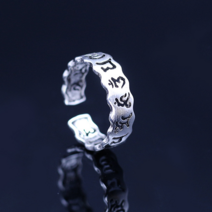 엘스쥬쥬 RB02 silver 빈티지 앤틱 불교 반야심경 은반지
