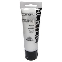 아크릴물감 STUDIO 75ml 36칼라 택1/ 대용량 화방용품 미술준비물 리필 낱색 칼라 학교 학원 학생 전문가용 공예재료, 104 Titanium White