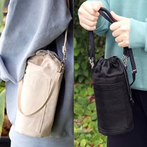 보온보냉 텀블러 물병 가방 에코백 크로스백, 블랙