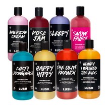 Lush 러쉬 샤워젤 바디워시 500g x 2개 세트, 슬리피 500g, 로즈잼 500g