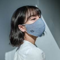 [어썸소잉] 시그니처 마스크 선염해지 퍼피시리즈 성인마스크 아동마스크 황사 미세먼지 필터교체형 면마스크 오가닉 마스크, 블루, S, 전용파우치 추가