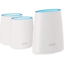넷기어NETGEAR 오르비 트라이밴드 전체 홈 메시 WiFi 시스템 사이버 위협 보호 1년 구독 라우터 1개 및 위성 확장기 2개 최대 557제곱미터 커버 AC2200 2 2Gbp