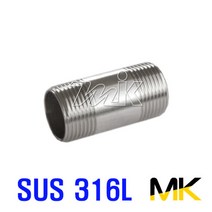 [MK]스텐중니플 S20(SML.S) 20Ax65L SUS316L, 단품