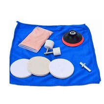 Kakalote 9Pcs/Set Glass Polishing Kit Multifunctional Deep Scratch Remover Car Polish Pad Cerium Oxi, 9 Piece Set