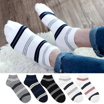 남자 세줄배색 발목 양말 10켤레