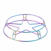 중식화구 중화렌지 크리에이티브 스테인리스 스틸 반투명 웍 컬러 가정용 전통 스토브 냄비 중국 스타일, 12 rainbow pot holder