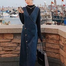 데이루즈[2071]-멜빵 데님 원피스