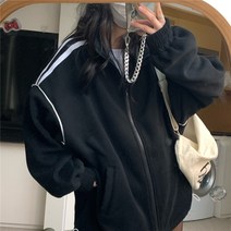 가을 플러스 벨벳 패딩 카디건 칼라 스웨터 여성용 긴 야구 재킷