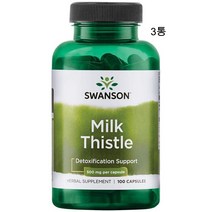 Swanson 3통 스완슨 밀크씨슬 1000mg 100캡슐 x 3 실리마린