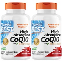 닥터스베스트 하이 앱솔션 CoQ10 100mg 베지 캡 비건, 60개입, 2개, 60정