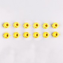 농업용 방재 드론 12 pcs licheng 스프레이 노즐 방제 농약 헬기 입제 살포기, 1032라운드 캡 옐로우