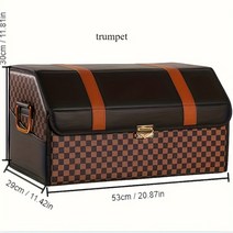 자동차 그물망 수납함 거치함 뒷좌석 컵홀더 다용도 접이식 차량 트렁크 정리함 - 이동식 수납 상자 SUV 트럭 화물 랙 쇼핑 캠핑 피크닉 가정 차고 601099520043576, 표준 53*30*29