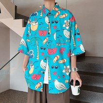 하와이안셔츠 루즈핏 오션 휴양지 비치룩