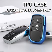 차쟁이몰 도요타 스마트키 전용 TPU 재질 키케이스 키링 키홀더 젤리 케이스 아발론 캠리 프리우스 라브4 도요타86, 키링-02.블루