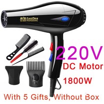 열풍기 핫건 히팅건 220V 한국플러그 또는 미국 플매트 카펫 러그 1800W 것과 차가운 바람 헤어 드라이어 불어 건조기 살롱 및 가정용 스타일링 도구, 5 Gifts without Box, 220V 플러그