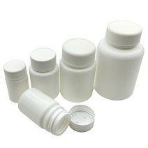 양념통 세트 리필 플라스틱 PET/PE 씰 병 투명 바이알 시약점 용기 플라스틱 스크류 캡 100 개 15 ml 20 ml 30 ml 50ml, 15ml, 02 White