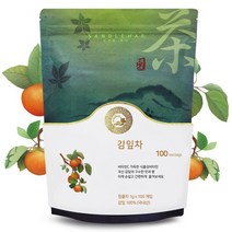 산들해 국내산 덖은 감잎차 대용량 안전티백망 사용, 100개입, 1g