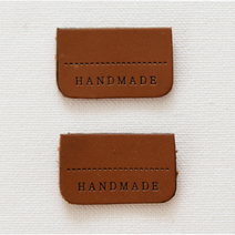 릴리패브릭 1EA) 천연 가죽 라벨 베이직