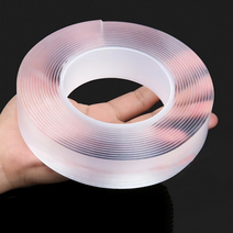 투명 테이프 홈 재사용 가능한 투명 테이프 양면 접착제 얼굴 super strong traceless nano glue 가제트 cinta magica doble cara, 30mm, 투명한, 2m