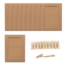 트렌드포유 사진관 무지 사진 종이액자 3x5 페이퍼프레임 미니 종이프레임 종이액자프레임 페이퍼액자 다이소, 종이 액자 3 x 5 크라프트 10P + 사은품