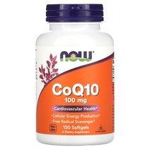 나우푸드 CoQ10 100mg 소프트젤 글루텐 프리 150정 5달분, 150/150/1개, 3개, 150캡슐