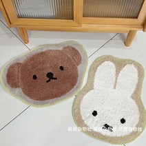 토끼 미피 러그 사계절 거실 단모 장모 미니 싱크대, F