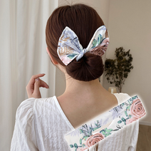 당고머리 올림머리 똥머리 스틱 밴드, 플라워