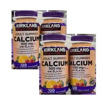 Kirkland 커클랜드 성인용 칼슘 500mg D3 120구미 2개, 4개