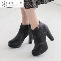 애슬릿 애슬릿 절개 스티치 가보시 여성 부티 슈즈 힐 10cm