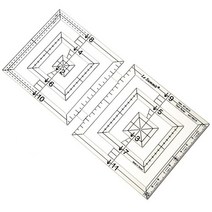 트윈 사각자 Twin Ruler 재단자 패턴 템플릿, 1개