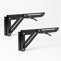 벽고정 접이식 선반대 선반지지대 24cm 블랙