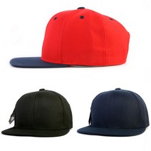 마메든 컬러 배색 무지 스냅백/남녀공용 힙합스타일 숏챙 모자