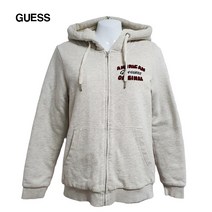 게스 기본로고 데일리 양털 안감 후드 집업 55