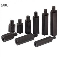 100PCS M3/M4 * L + 6MM 화이트 블랙 나일론 간격 열 나사 플라스틱 PCB 마더 보드 고정 Standoff 스페이서 기둥 NL66, M4 white, 45mm