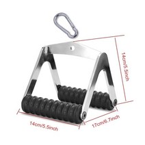 케이블 기계 어 테치먼트 Tricep Rope D-Handle Cable Pully 체육관 용 피트니스 장비 무게 리프팅 운동 액세서리, [04] 1 pair tpe handles