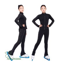 피겨 스케이트 여자 팬츠 PANTS, 검은색