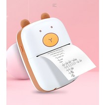미니 핸드폰 스마트폰 블루투스 포토 프린트기 라벨 메모 프린트 인쇄기, 1번 브라운+용지3