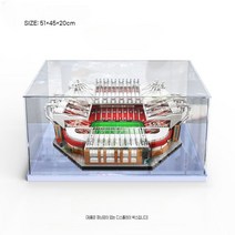 아크릴케이스 크리에이터 올드 트래포드 축구장 일반 화이트 디스플레이 상자 스타디움, 화이트 베이스, 맨체스터 유나이티드 스타디움