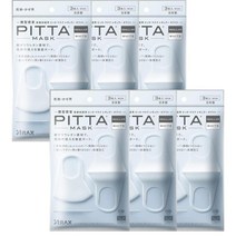 피타 마스크 PITTA MASK 폴리우레탄 향균 레귤러 (세탁가능) 화이트 3매입 6팩