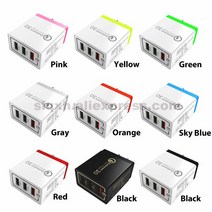 가성비 샤오미 호환 5A 고속 휴대폰 충전기 9 색 USB 3 QC 3.0 20 개, 02 US_05 파란