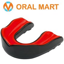 Oral Mart Black/Red Youth Mouth Guard for Kids - Youth Mouthguard for Karate Flag Football Martial, Youth (Age 10 & Below), Cherry Red