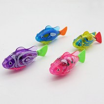 묘심 LED 로봇 물고기 고양이 장난감 4p 세트, 랜덤 발송, 1세트