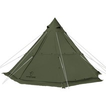 캠핑 Hitorhike-야외 캠핑 글램핑 방수 텐트 210g 폴리 코튼 텐트 4-5 인용 신상품, green|CHINA